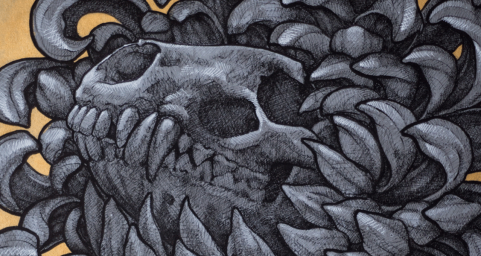 SKULL IN CHRYSANTHEMUM I.